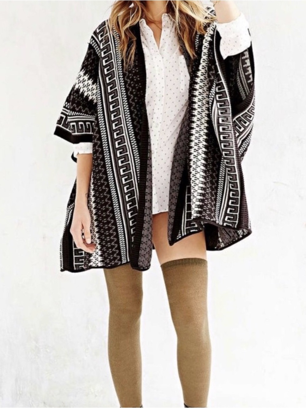Ecote Urban Outfitters oversized blanket poncho cardigan